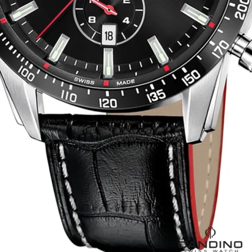 Candino Herrenuhr Leder schwarz Candino Sport Armbanduhr UC4758/4