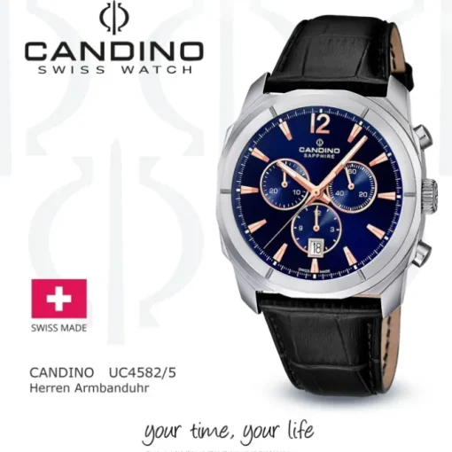 Candino Herrenuhr Sport C4582/5 Armbanduhr Edelstahl schwarz UC4582/5