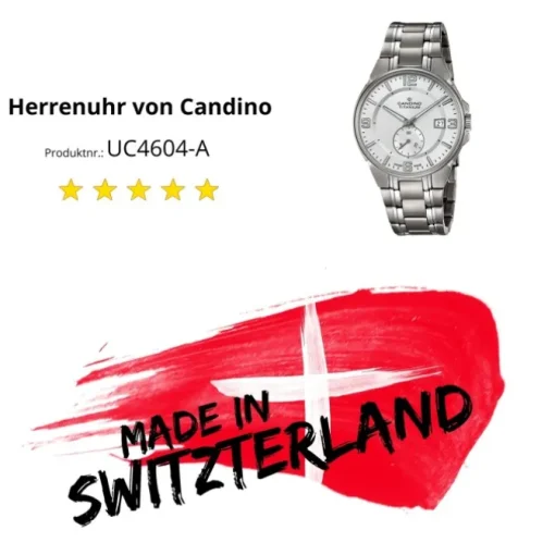 Candino Herrenuhr Titan grau Candino Classic Armbanduhr UC4604/A
