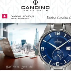 Candino Herrenuhr Titan grau Candino Classic Armbanduhr UC4604/B