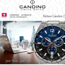 Candino Herrenuhr Titan grau Candino Classic Armbanduhr UC4603/M