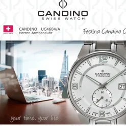 Candino Herrenuhr Titan grau Candino Classic Armbanduhr UC4604/A
