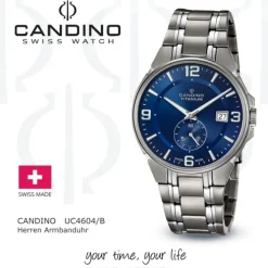 Candino Herrenuhr Titan grau Candino Classic Armbanduhr UC4604/B