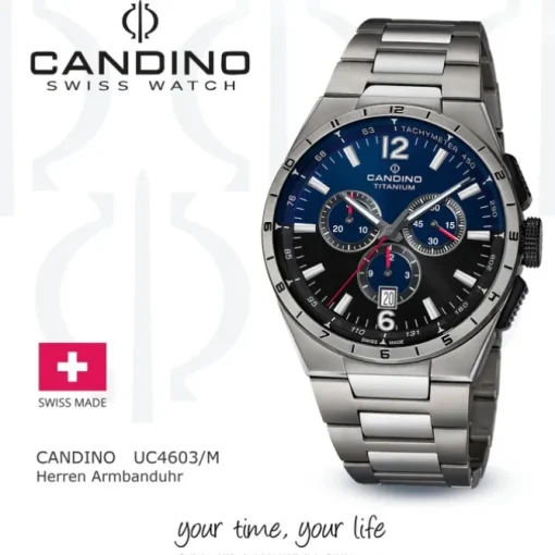 Candino Herrenuhr Titan grau Candino Classic Armbanduhr UC4603/M