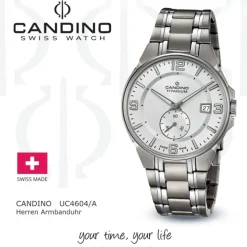 Candino Herrenuhr Titan grau Candino Classic Armbanduhr UC4604/A