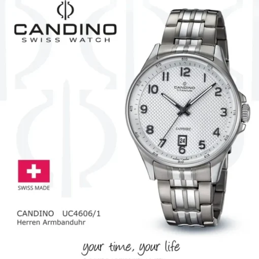 Candino Herrenuhr Titan grau Candino Classic Armbanduhr UC4606/1