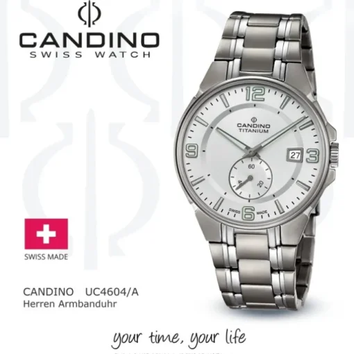 Candino Herrenuhr Titan grau Candino Classic Armbanduhr UC4604/A