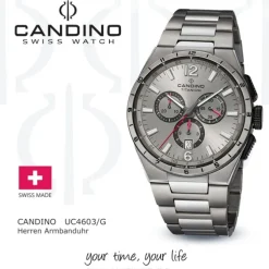 Candino Herrenuhr Titan grau Candino Classic Armbanduhr UC4603/G