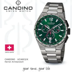 Candino Herrenuhr Titan grau Candino Classic Armbanduhr UC4603/K