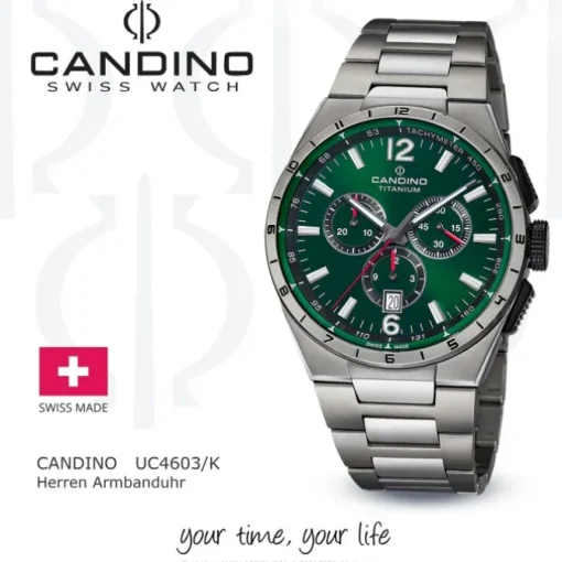 Candino Herrenuhr Titan grau Candino Classic Armbanduhr UC4603/K