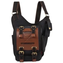 Canvas schwarz Crossbody Messengerbag OTK200S