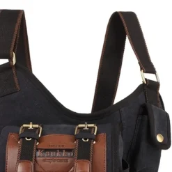 Canvas schwarz Crossbody Messengerbag OTK200S