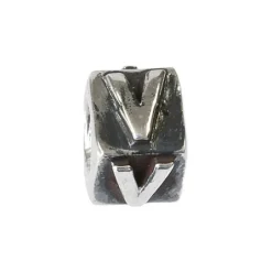 Carlo Biagi Bead Buchstabe V Silber European Beads BLPV
