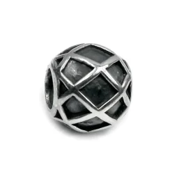 Carlo Biagi Bead Gitterdekor Silber European Beads BBS062
