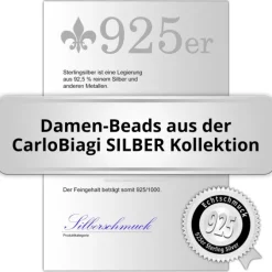 Carlo Biagi Bead Herzknoten Silber European Beads BBS024