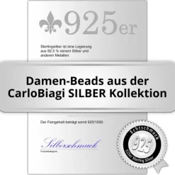 Carlo Biagi Bead Känguru groß Silber European Beads BBS284