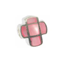 Carlo Biagi Bead Kreuz rosa Silber European Beads BBST03