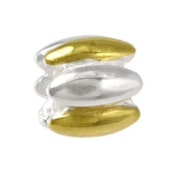 Carlo Biagi Bead oval 925 Bicolor European Beads BTT02