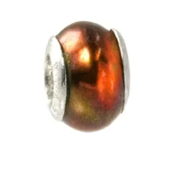 Carlo Biagi Bead Perle braun Silber European Beads BBSP04