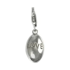 Carlo Biagi Charm Anhänger Oval Love 925 Silber CSS04
