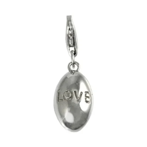 Carlo Biagi Charm Anhänger Oval Love 925 Silber CSS04