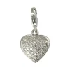 Carlo Biagi Charm Anhänger Herz weiß 925 Silber CSCZS02C