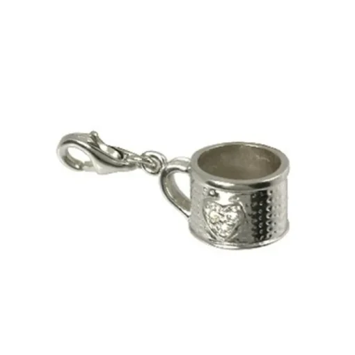 Carlo Biagi Charm Anhänger Herz Tasse 925 Silber CSCZ15C