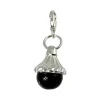 Carlo Biagi Charm Anhänger Kugel schwarz 925 Silber CSRSS03