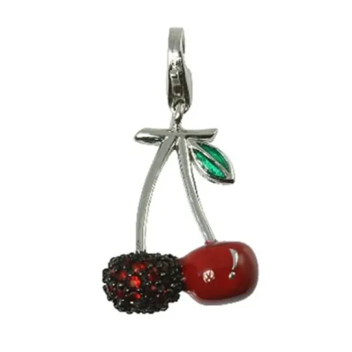 Carlo Biagi Charm Anhänger Kirsche 925 Silber CSDECZ02R