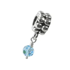 Carlo Biagi Dangle Bead Aqua Silber European Beads BDBB03