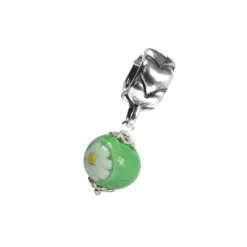 Carlo Biagi Dangle Bead Gänseblume grün European Beads BDMGD04