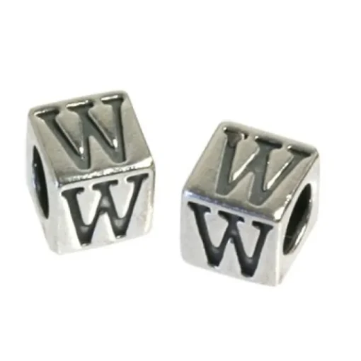 Carlo Biagi Kidz Bead Buchstabe W Silber Beads KSSLW