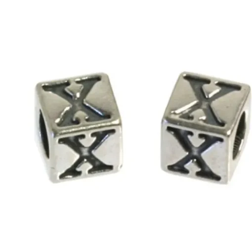 Carlo Biagi Kidz Bead Buchstabe X Silber Beads KSSLX