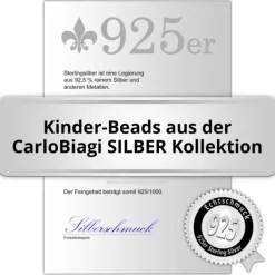 Carlo Biagi Kidz Bead Pony rosa 925 Silber Beads KBE088