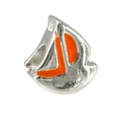 Carlo Biagi Kidz Bead Schiff orange 925 Beads für Armband KBE046