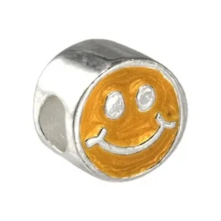 Carlo Biagi Kidz Bead Smiley orange 925 Beads für Armband KBE060