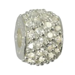 Carlo Biagi Zirkonia Bead weiss European Beads BBSCZPS01C