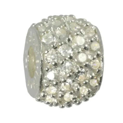 Carlo Biagi Zirkonia Bead weiss European Beads BBSCZPS01C