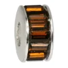 Carlo Biagi Zirkonia Bead Kristall Rad braun Europaen Beads BBSC01