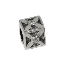 Carlo Biagi Zirkonia Bead Kreuz European Beads BBSCZ58C