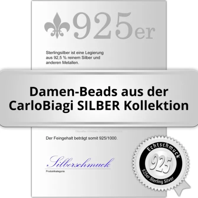 Carlo Biagi Zirkonia Bead Apfel European Beads BBSCZ45C