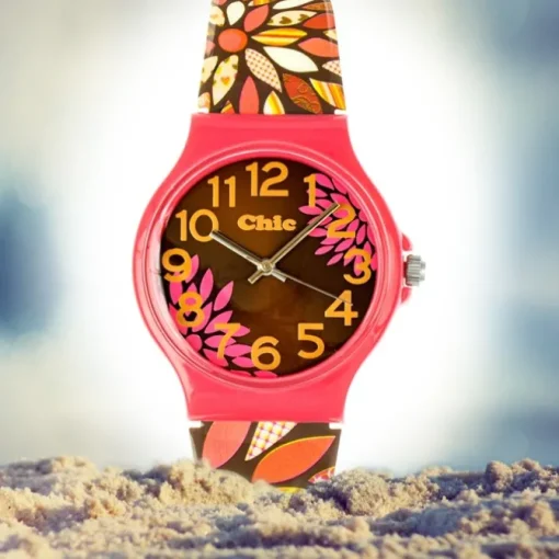 Chic-Watches Damenuhr Retro Flowers Armbanduhr Chic Lady-Uhren UC013