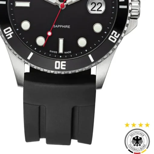 DFB Herrenuhr Silikon schwarz DFB official DFB Collection Armbanduhr UDF20504-2S
