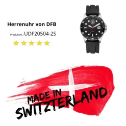 DFB Herrenuhr Silikon schwarz DFB official DFB Collection Armbanduhr UDF20504-2S