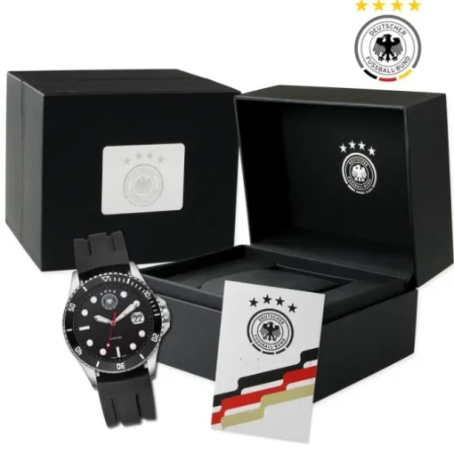DFB Herrenuhr Silikon schwarz DFB official DFB Collection Armbanduhr UDF20504-2S