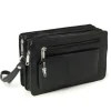 DracheLeder Handgelenktasche schwarz Leder Handytasche Herrentasche OTJ500S