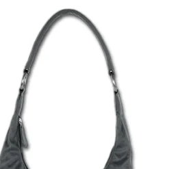 DrachenLeder Beuteltasche Kunstleder grau Hobo Bag Damen Handtasche OTS100K
