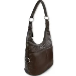 DrachenLeder Beuteltasche Kunstleder braun Damen Hobo Bag Handtasche OTS100N