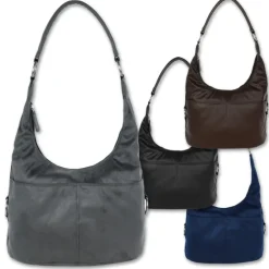 DrachenLeder Beuteltasche Kunstleder braun Damen Hobo Bag Handtasche OTS100N