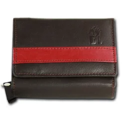 DrachenLeder braun dunkelrot Leder Portemonnaie Brieftasche OPZ100D